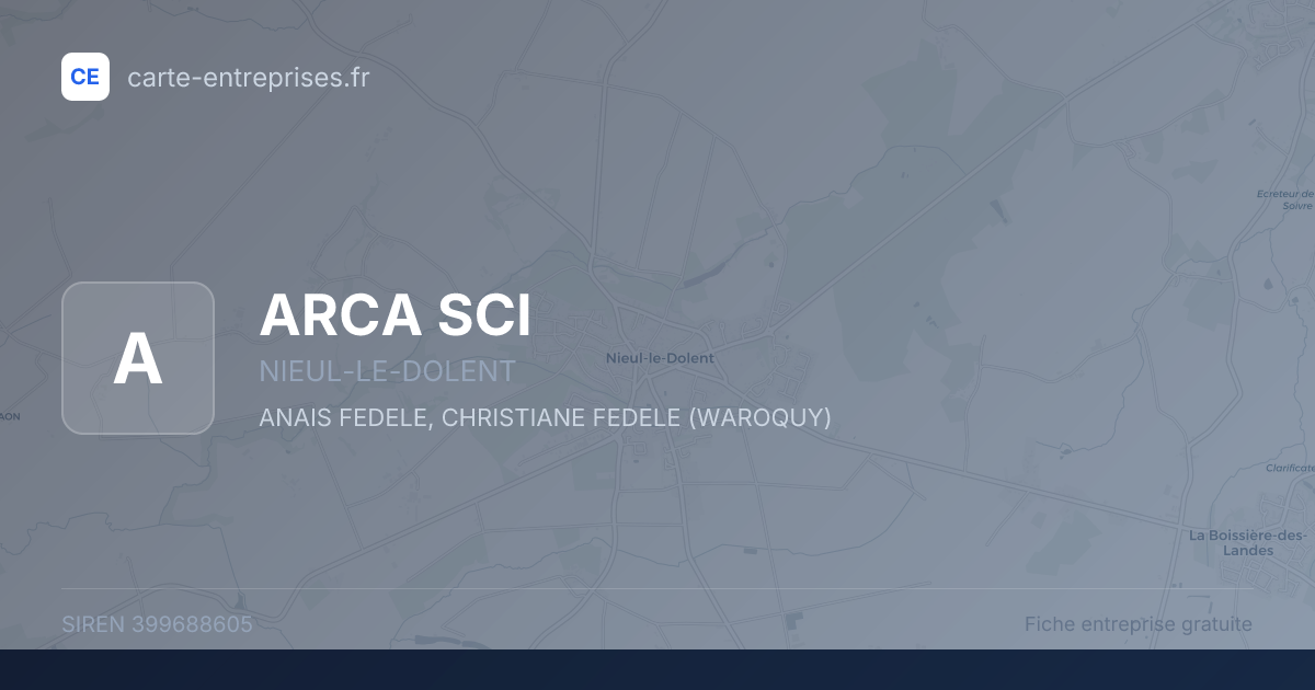 ARCA SCI — 399688605 — fiche entreprise