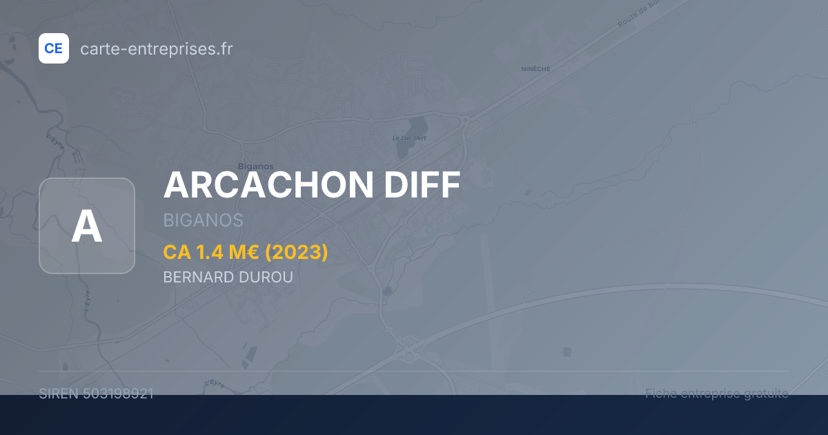 ARCACHON DIFF — 503198921 — fiche entreprise