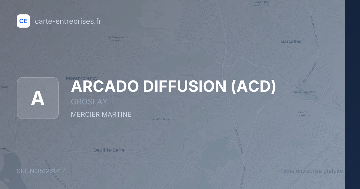 ARCADO DIFFUSION (ACD) — 351261417 — fiche entreprise