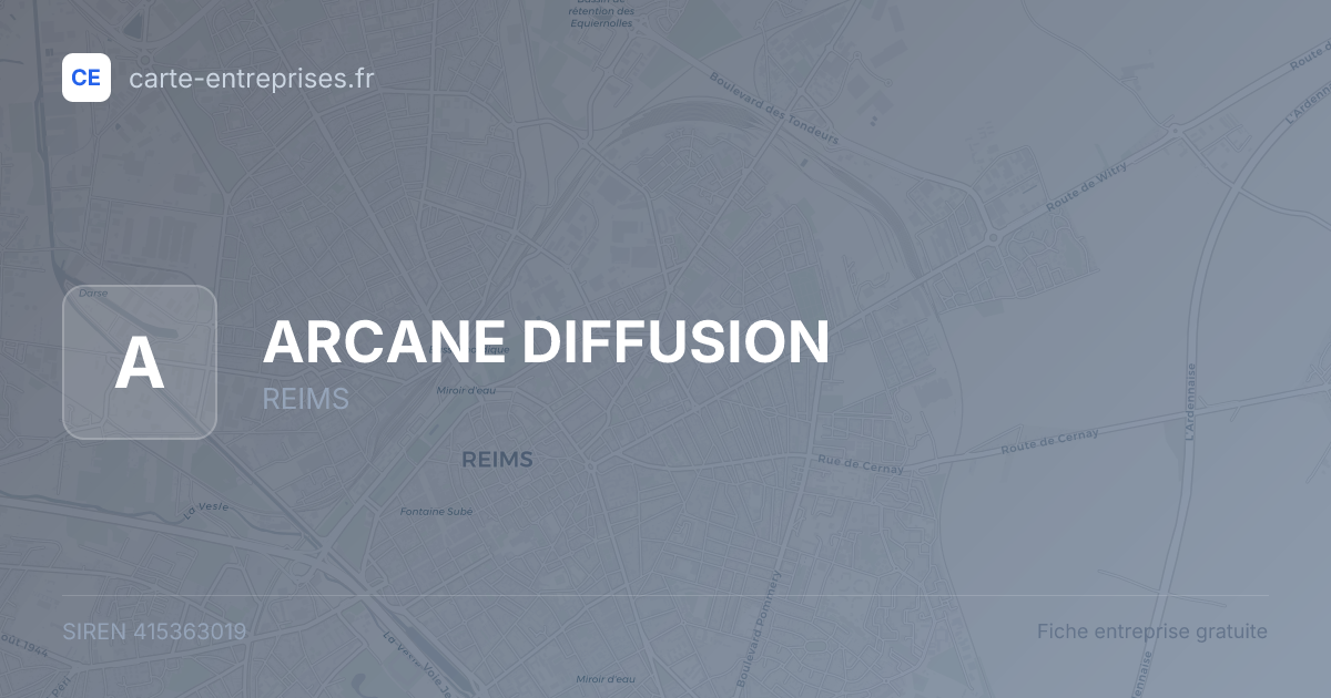 ARCANE DIFFUSION — 415363019 — fiche entreprise