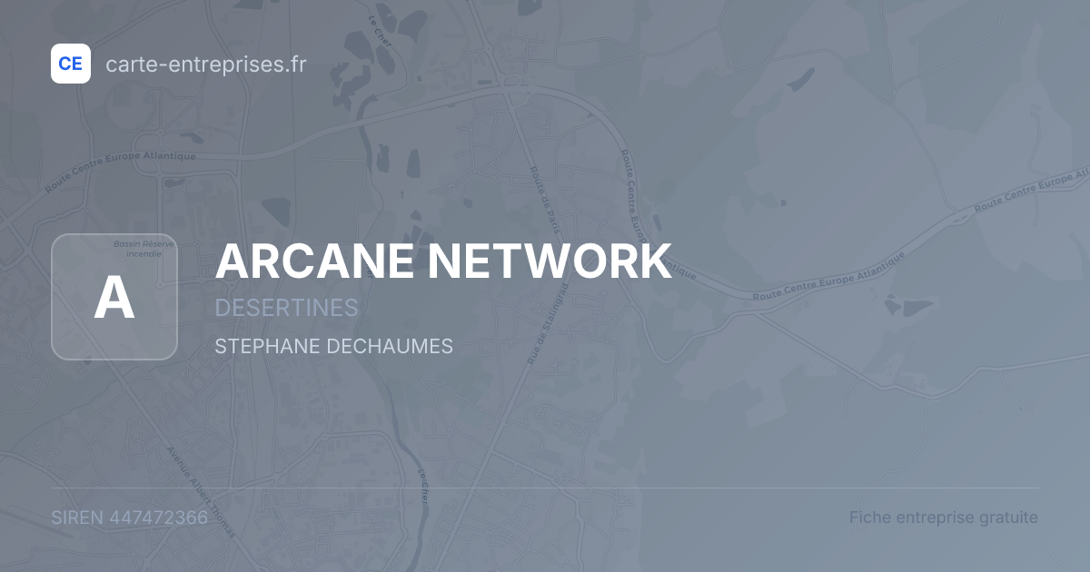 ARCANE NETWORK — 447472366 — fiche entreprise