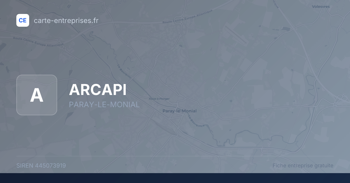 ARCAPI — 445073919 — fiche entreprise