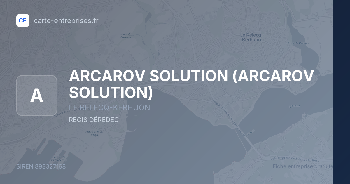 ARCAROV SOLUTION — 898327168 — fiche entreprise