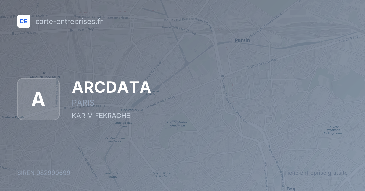 ARCDATA — 982990699 — fiche entreprise