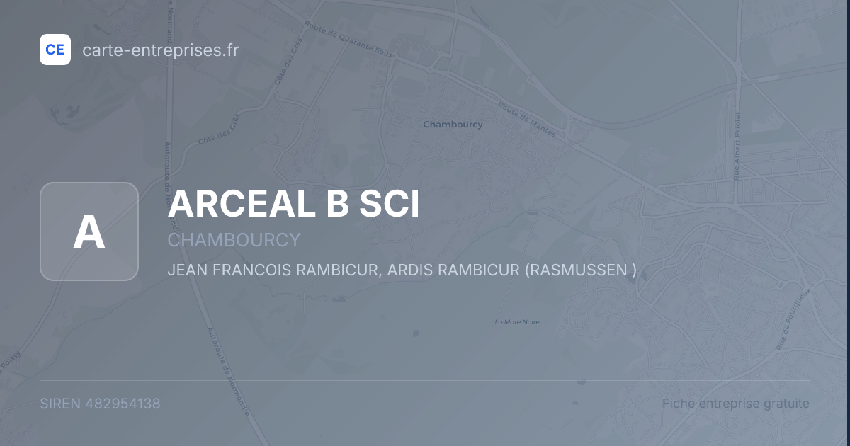 ARCEAL B SCI — 482954138 — fiche entreprise