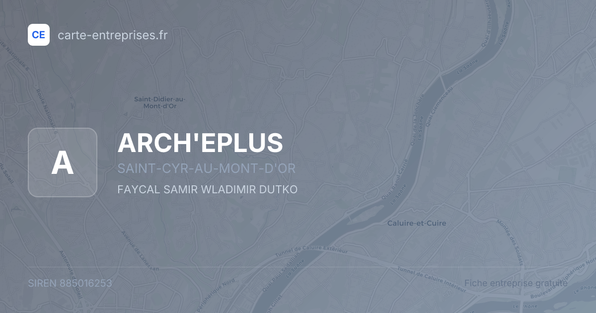 ARCH'EPLUS — 885016253 — fiche entreprise