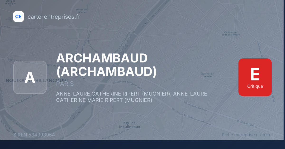 ARCHAMBAUD (ARCHAMBAUD) — 534393954 — fiche entreprise