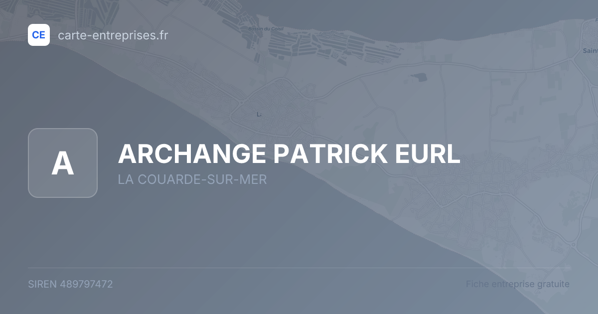 ARCHANGE PATRICK EURL — 489797472 — fiche entreprise