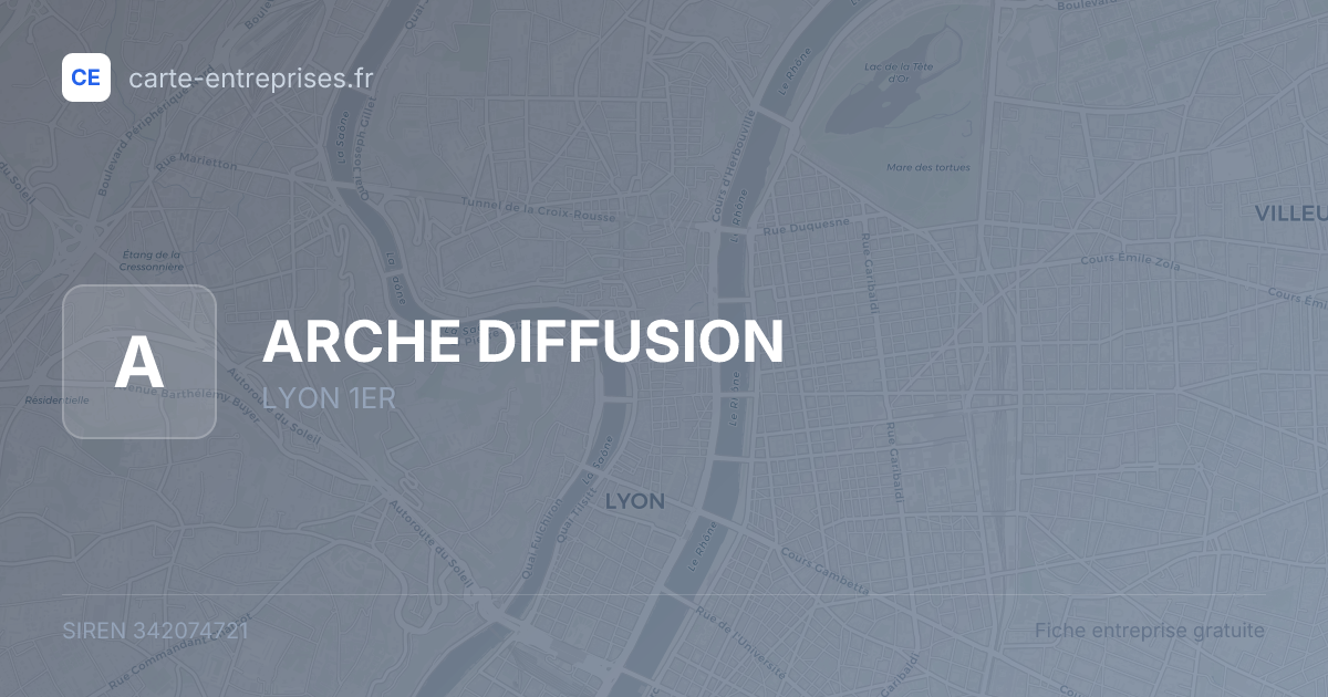 ARCHE DIFFUSION — 342074721 — fiche entreprise