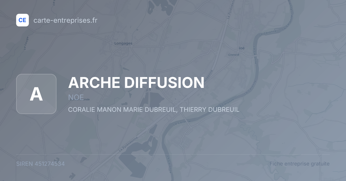 ARCHE DIFFUSION — 451274534 — fiche entreprise