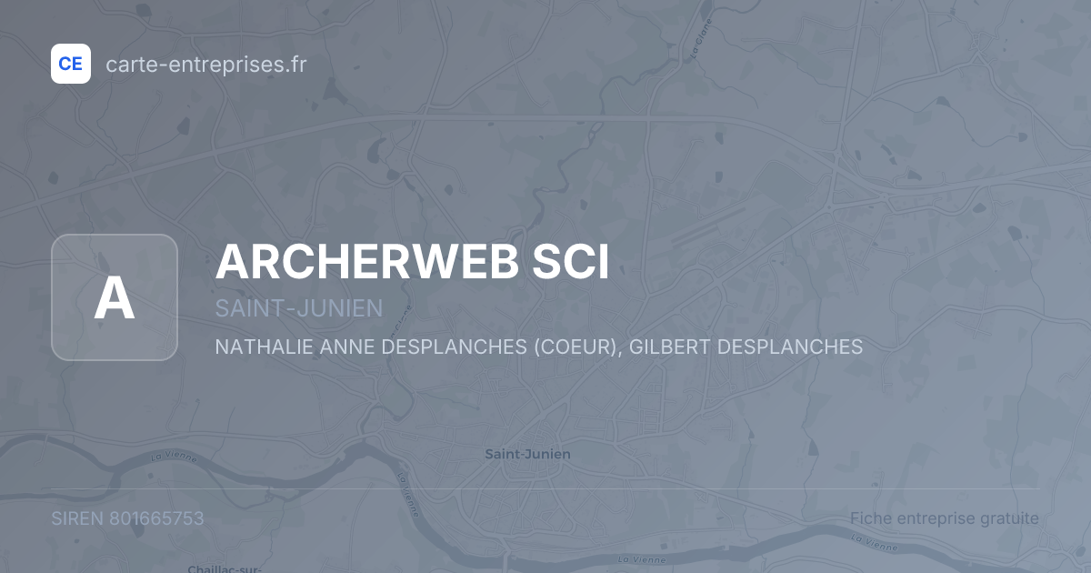ARCHERWEB SCI — 801665753 — fiche entreprise
