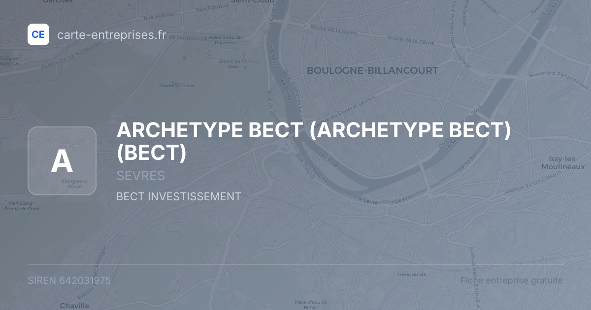 ARCHETYPE BECT (ARCHETYPE BECT) (BECT) — 642031975 — fiche entreprise