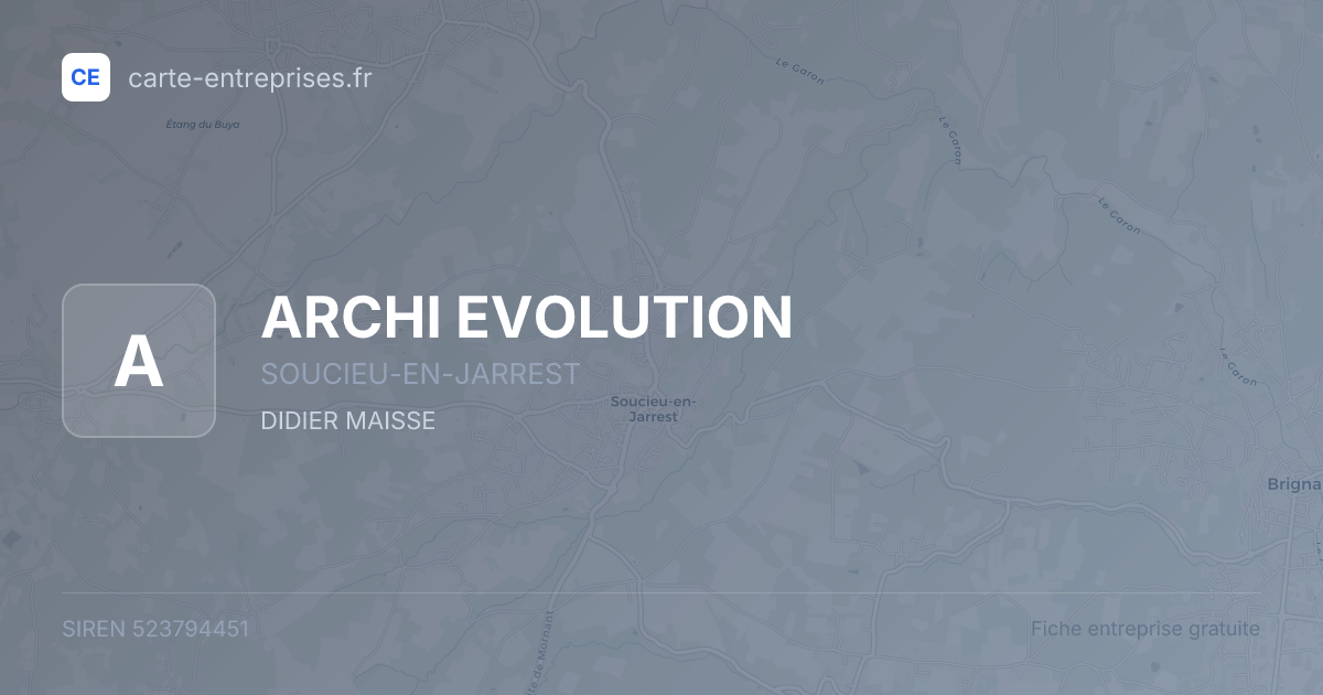 ARCHI EVOLUTION — 523794451 — fiche entreprise