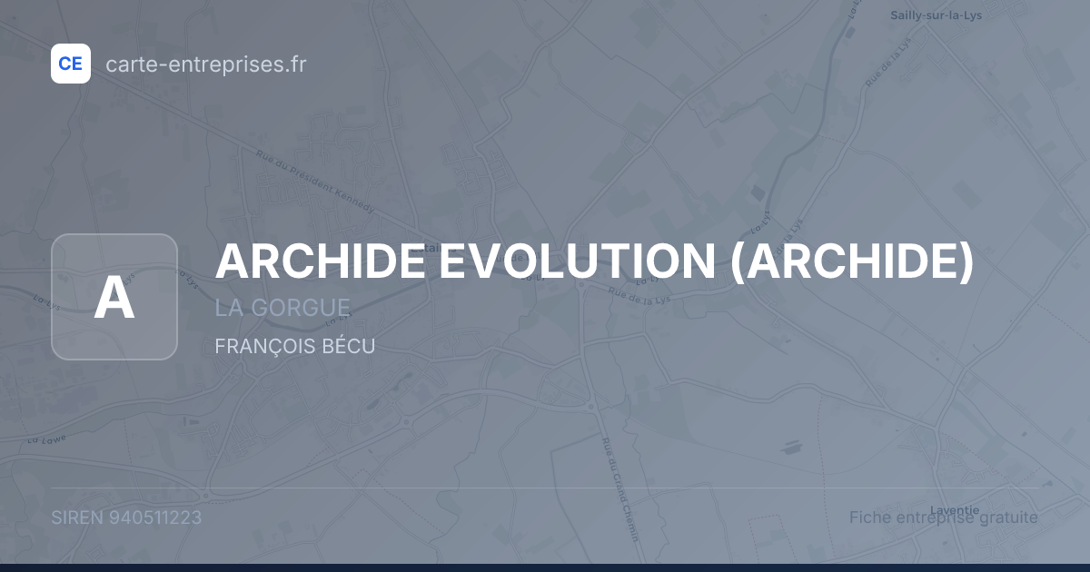 ARCHIDE EVOLUTION (ARCHIDE) — 940511223 — fiche entreprise