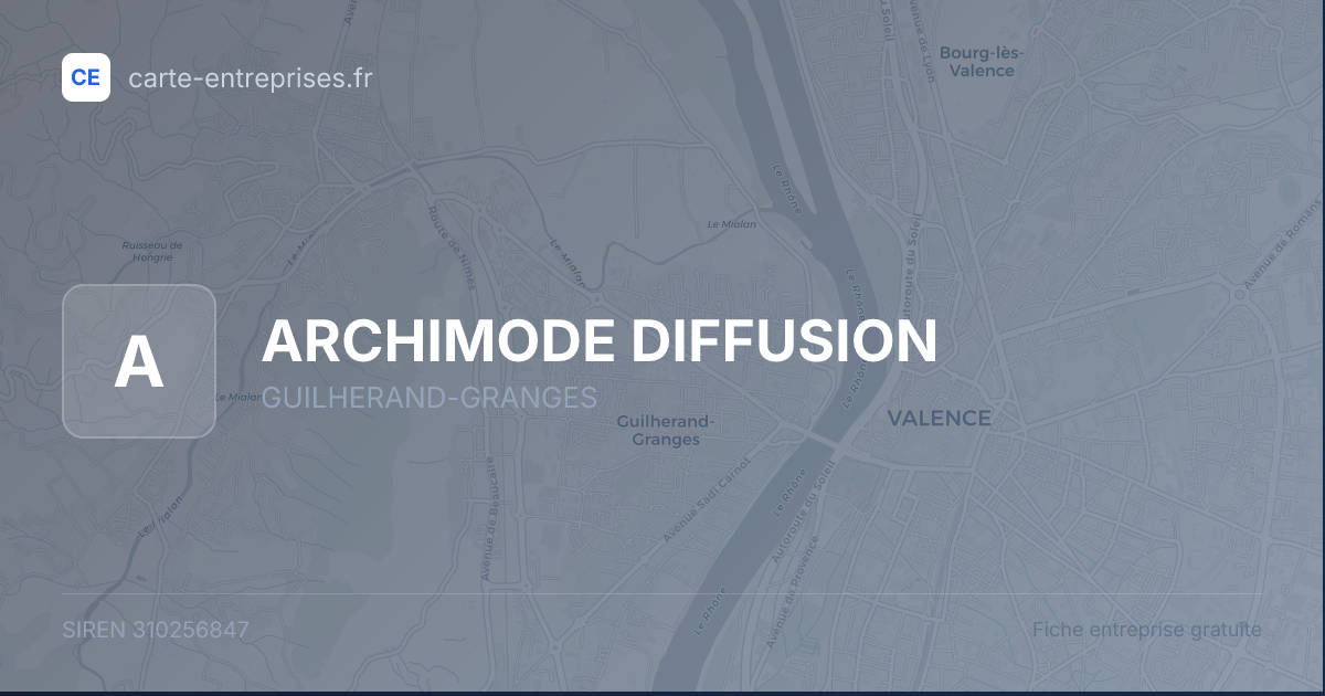 ARCHIMODE DIFFUSION — 310256847 — fiche entreprise