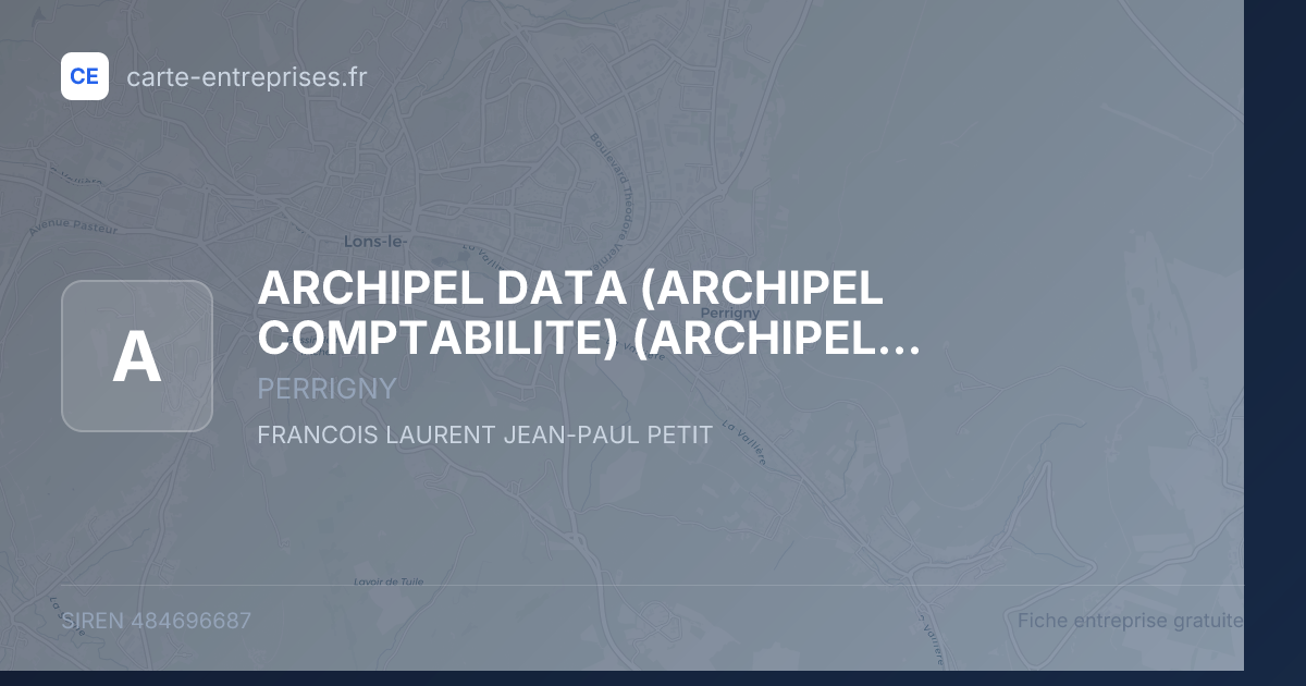 ARCHIPEL DATA (ARCHIPEL COMPTABILITE) (ARCHIPEL DATA) — 484696687 — fiche entreprise