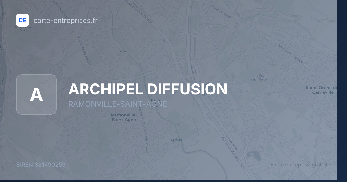 ARCHIPEL DIFFUSION — 381490259 — fiche entreprise
