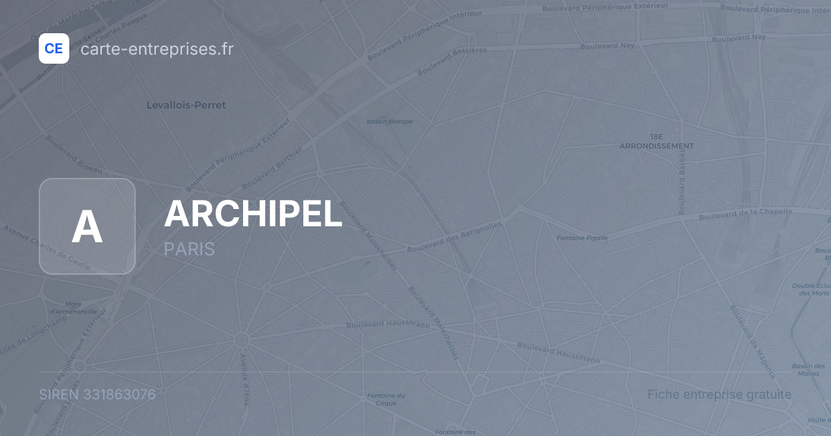 ARCHIPEL — 331863076 — fiche entreprise