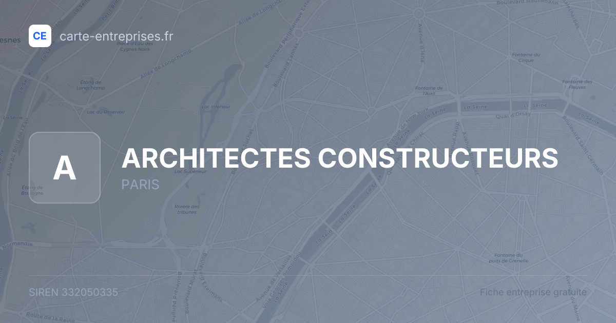 ARCHITECTES CONSTRUCTEURS — 332050335 — fiche entreprise