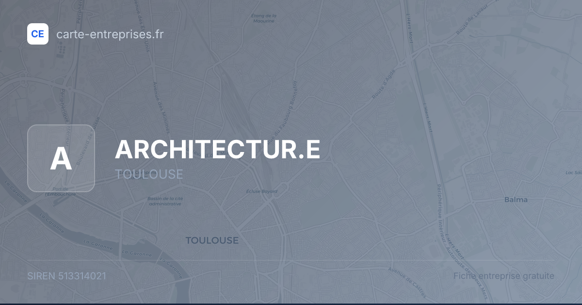 ARCHITECTUR.E — 513314021 — fiche entreprise