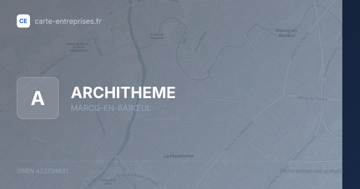 ARCHITHEME — 423734631 — fiche entreprise