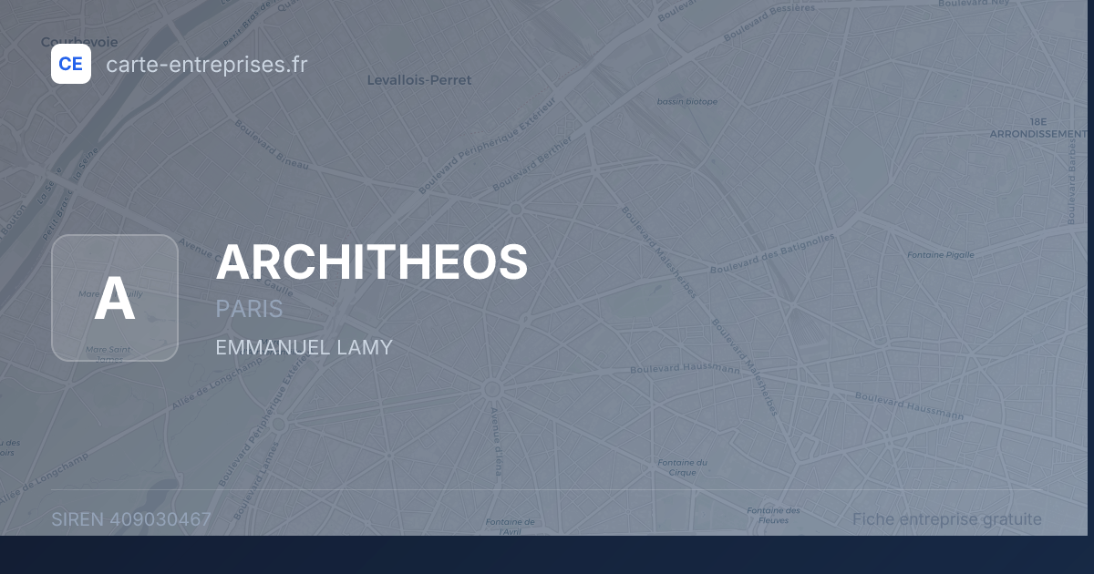 ARCHITHEOS — 409030467 — fiche entreprise