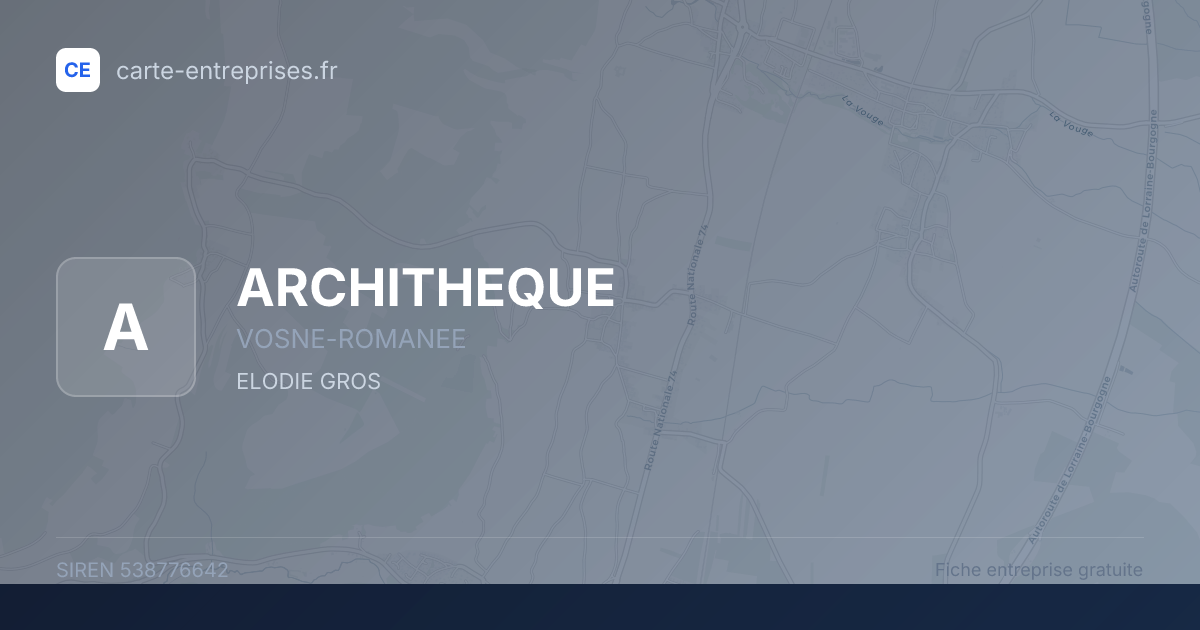 ARCHITHEQUE — 538776642 — fiche entreprise