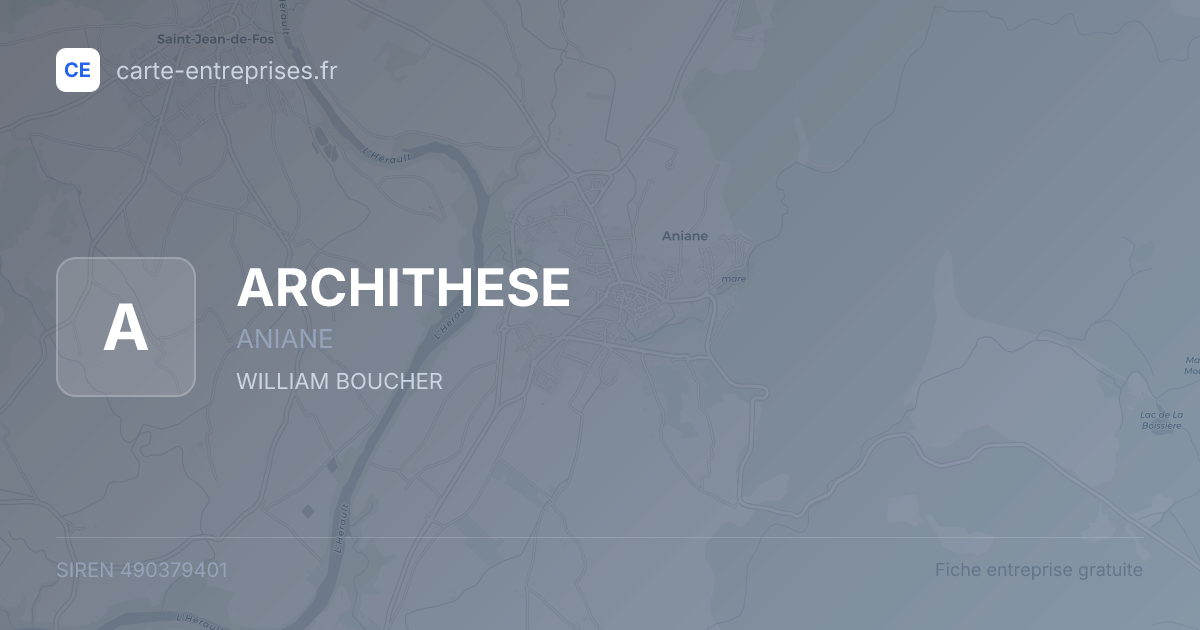 ARCHITHESE — 490379401 — fiche entreprise