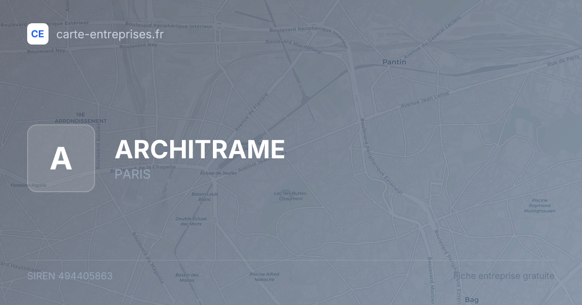 ARCHITRAME — 494405863 — fiche entreprise