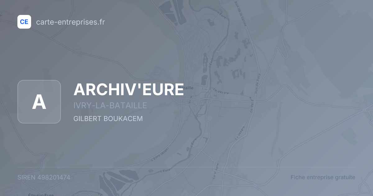 ARCHIV'EURE — 498201474 — fiche entreprise