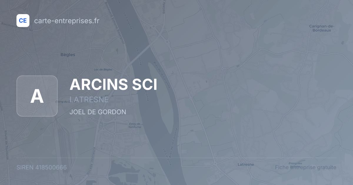ARCINS SCI — 418500666 — fiche entreprise