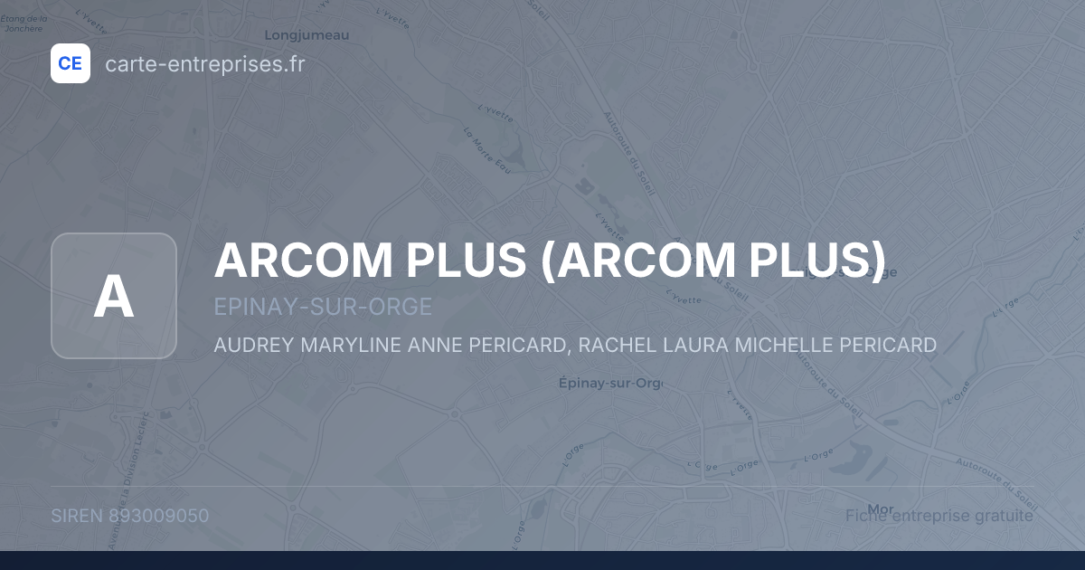 ARCOM PLUS — 893009050 — fiche entreprise