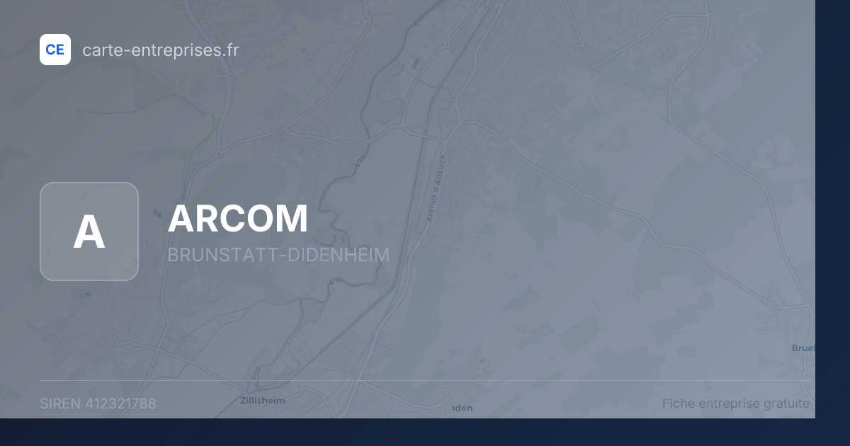 ARCOM — 412321788 — fiche entreprise