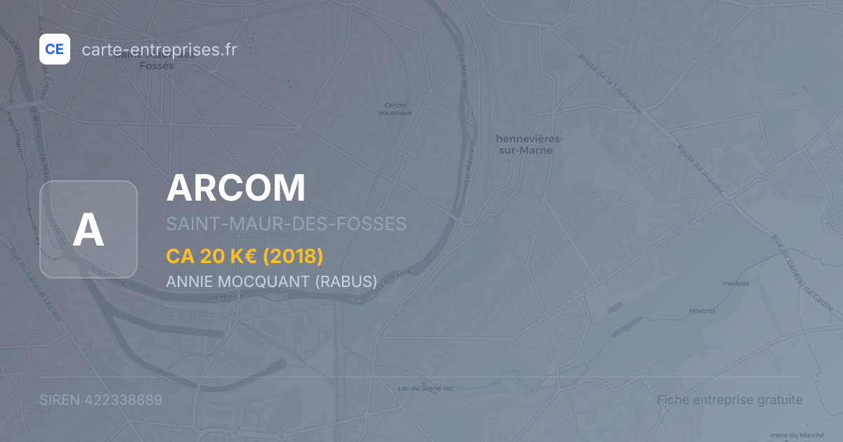 ARCOM — 422338889 — fiche entreprise