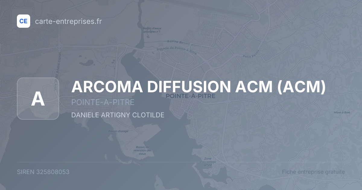 ARCOMA DIFFUSION ACM (ACM) — 325808053 — fiche entreprise