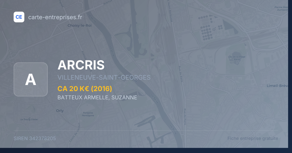ARCRIS — 342378205 — fiche entreprise