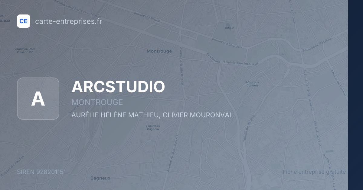 ARCSTUDIO — 928201151 — fiche entreprise