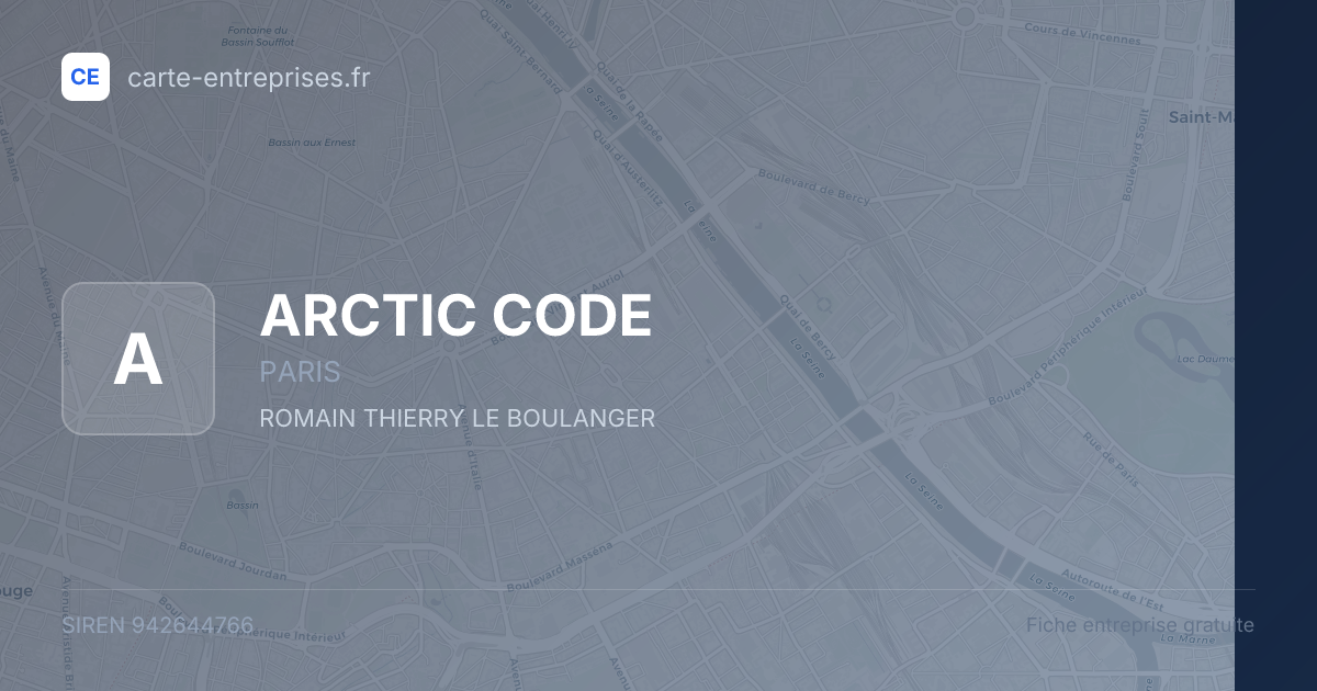 ARCTIC CODE — 942644766 — fiche entreprise