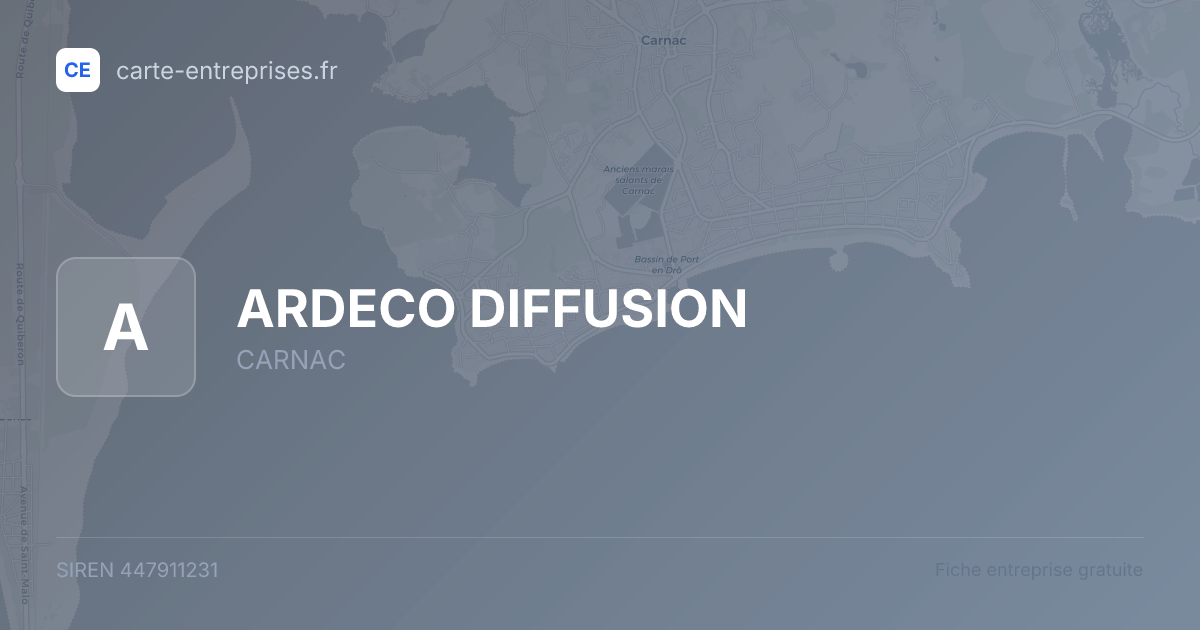 ARDECO DIFFUSION — 447911231 — fiche entreprise