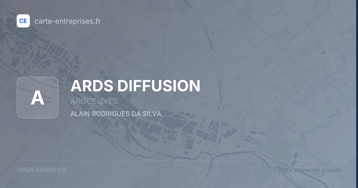 ARDS DIFFUSION — 893561159 — fiche entreprise