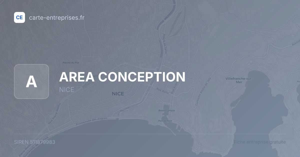 AREA CONCEPTION — 511879983 — fiche entreprise