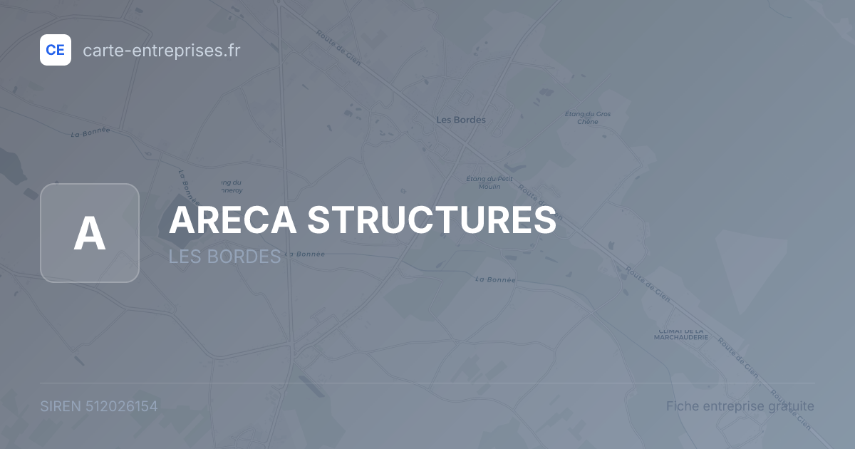 ARECA STRUCTURES — 512026154 — fiche entreprise