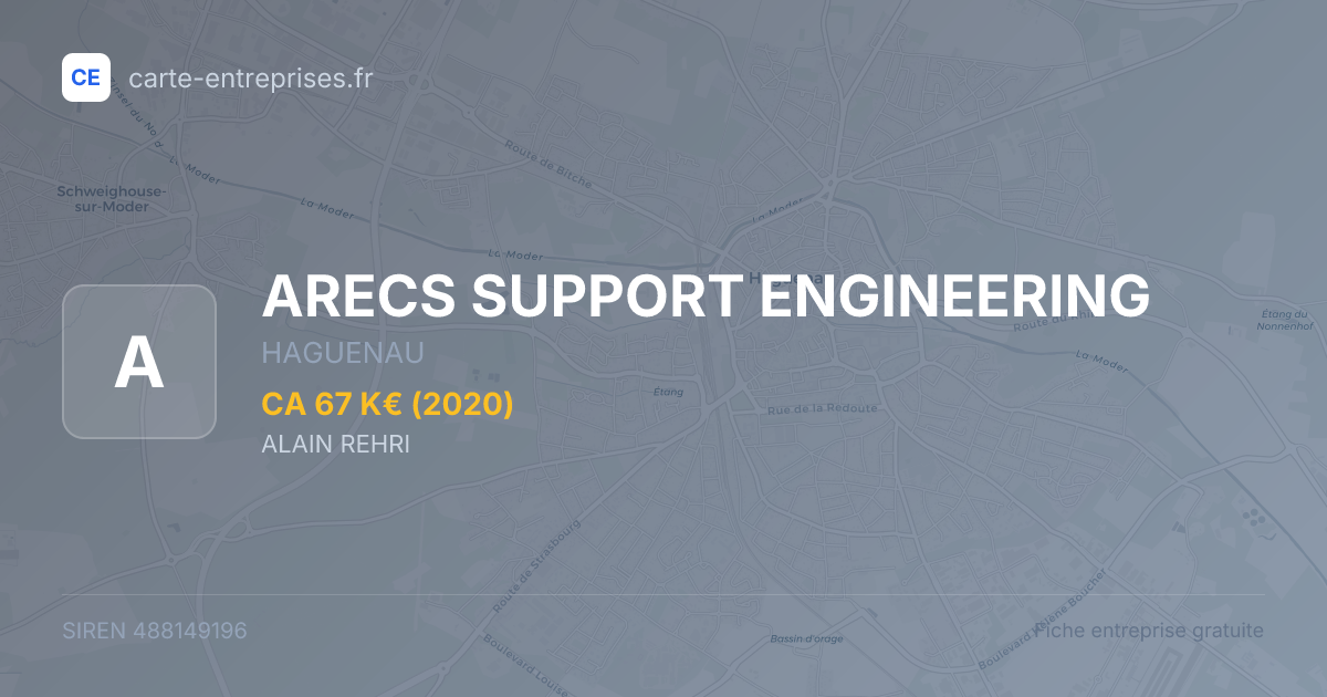 ARECS SUPPORT ENGINEERING — 488149196 — fiche entreprise