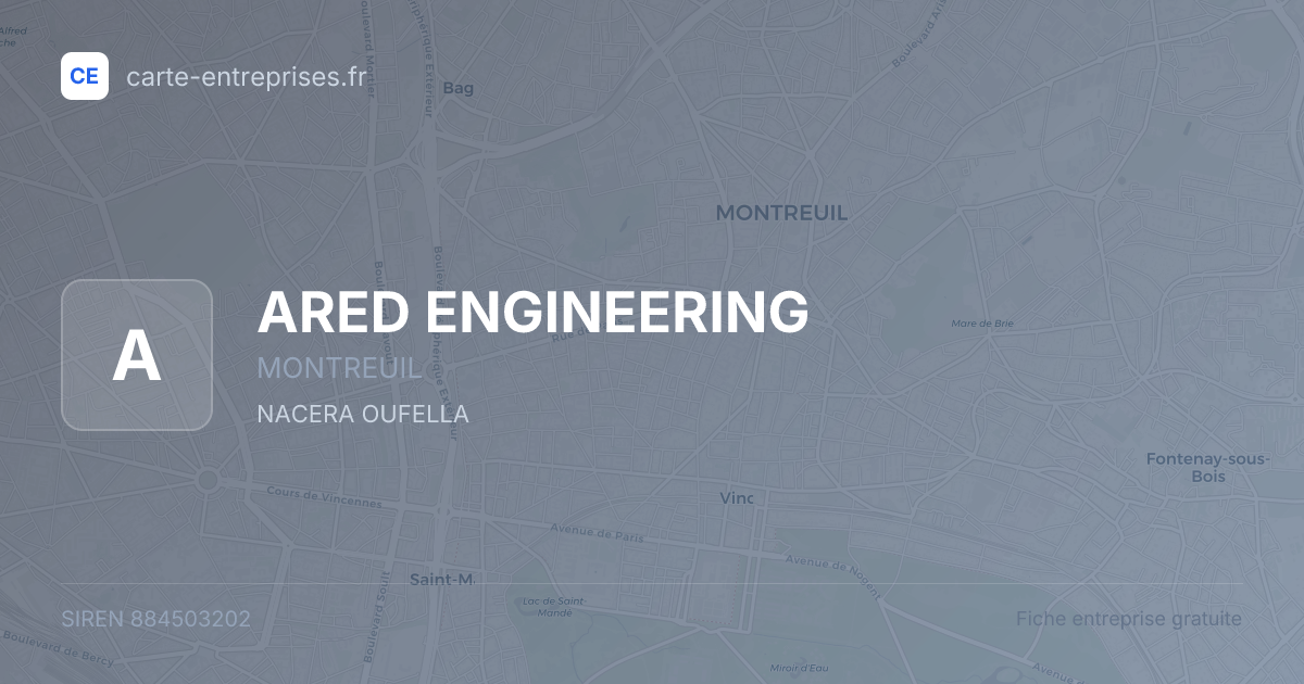 ARED ENGINEERING — 884503202 — fiche entreprise