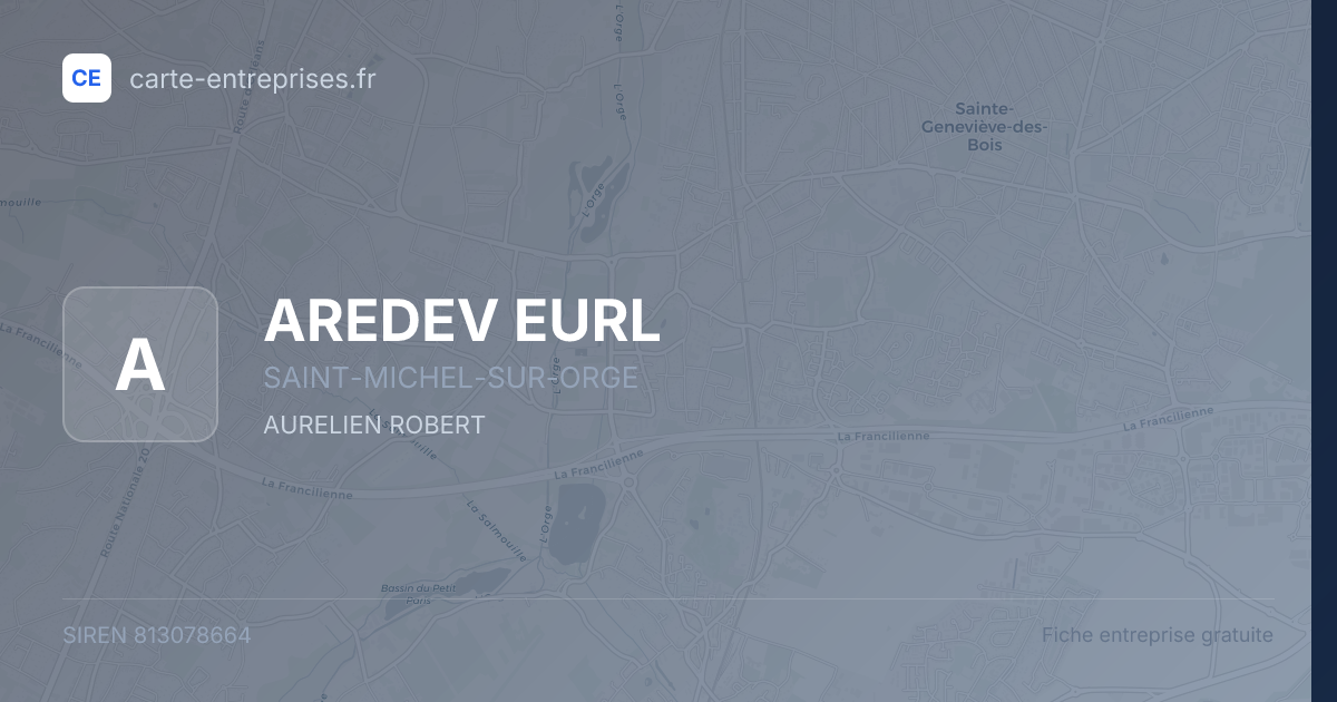 AREDEV EURL — 813078664 — fiche entreprise