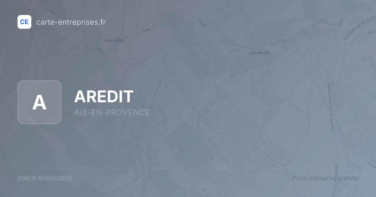 AREDIT — 408652626 — fiche entreprise
