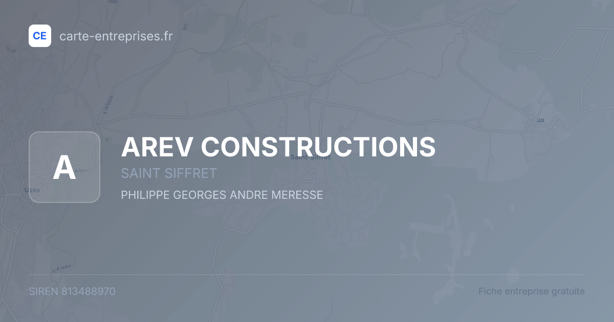 AREV CONSTRUCTIONS — 813488970 — fiche entreprise