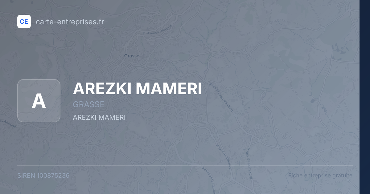 AREZKI MAMERI — 100875236 — fiche entreprise