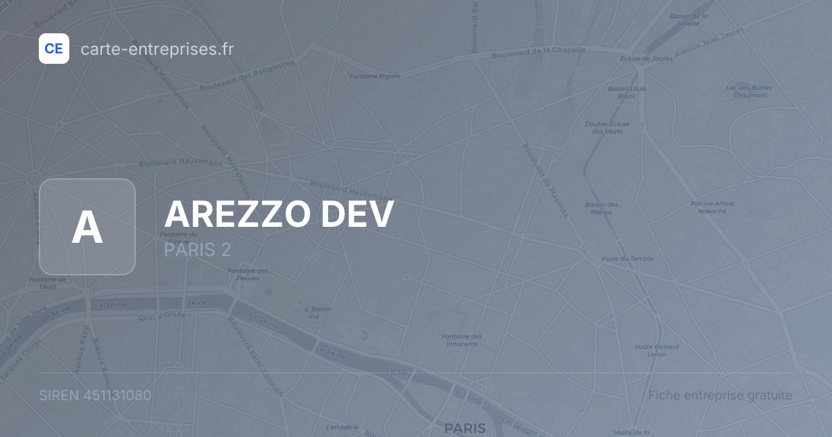 AREZZO DEV — 451131080 — fiche entreprise