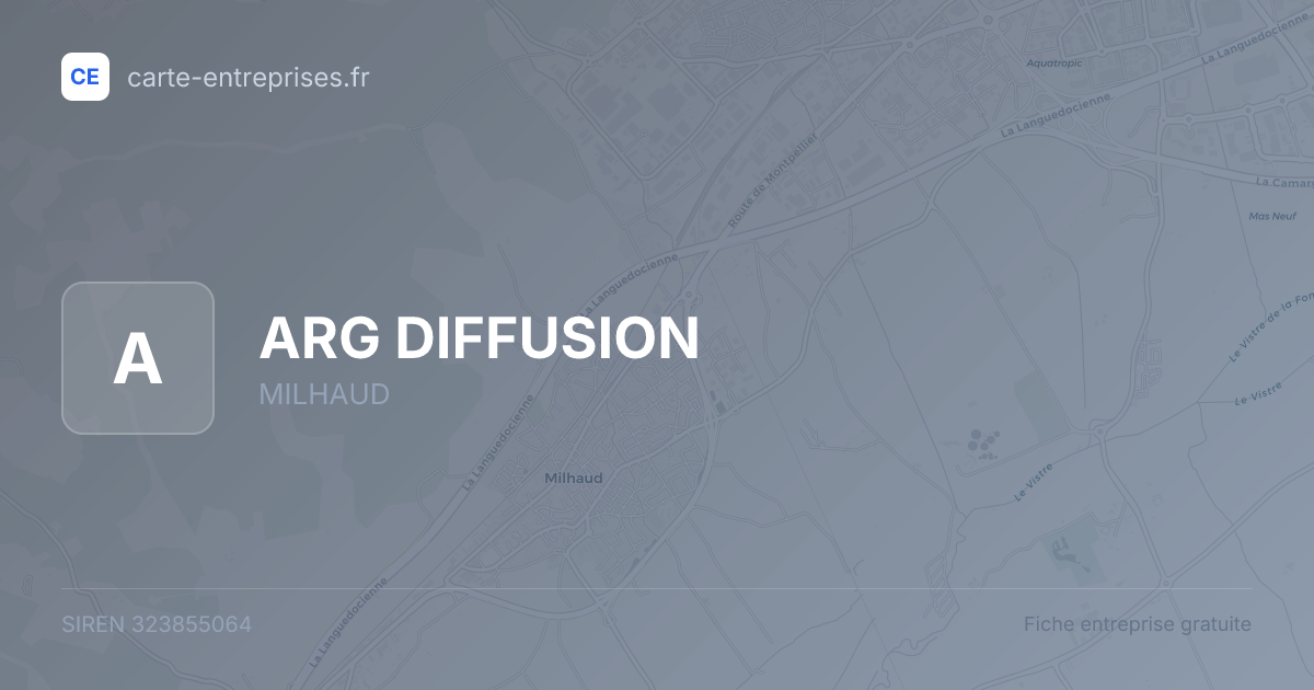 ARG DIFFUSION — 323855064 — fiche entreprise